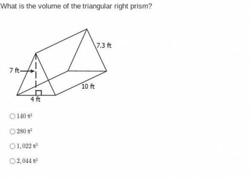 What is the volume of the triangular right prism?