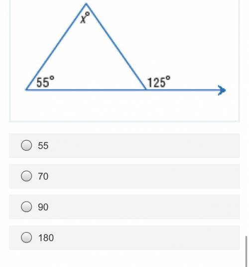 What’s the value of x in each triangle?