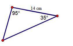 What is the approximate area of the triangle below?

73.1 sq. cm.
111.7 sq. cm.
141.4 sq. cm.
164.