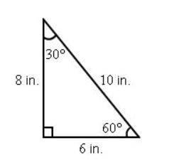Classify this triangle by the angles and lengths of sides shown.

A. right, scalene
B. right, isos