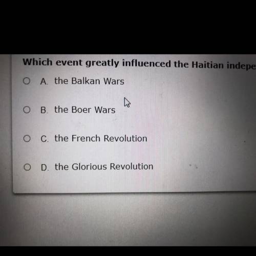 Which event greatly influenced the Haitian independence movement of the 1800s?