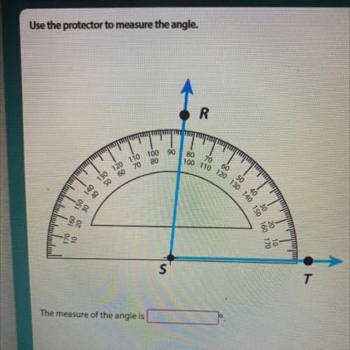 PLS HURRY
Use the protector to measure the angle.