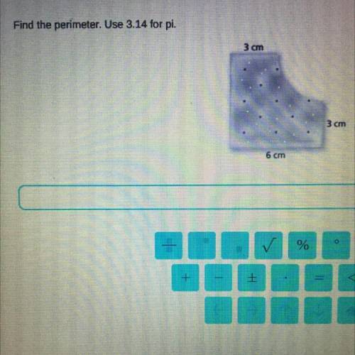 Find the perimeter. Use 3.14 for pi.