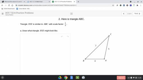 How to draw triangle XYZ ?