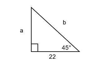 Match the missing sides for each triangle using the special right triangle theorems.