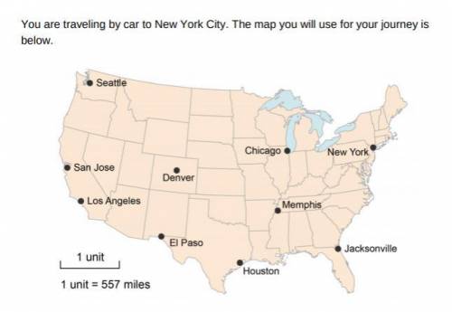 You are traveling by car to New York City. The map you will use for your journey is below.

a) Wha