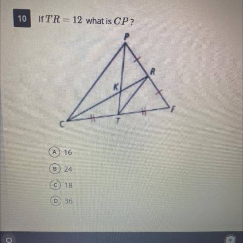 If TR= 12 what is CP?