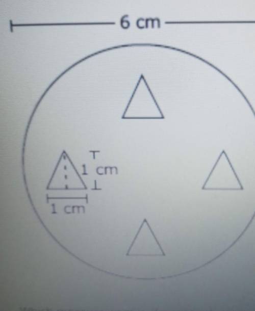 HELP One of the tokens for a board game is a circle containing 4 congruent triangles, as a modeled