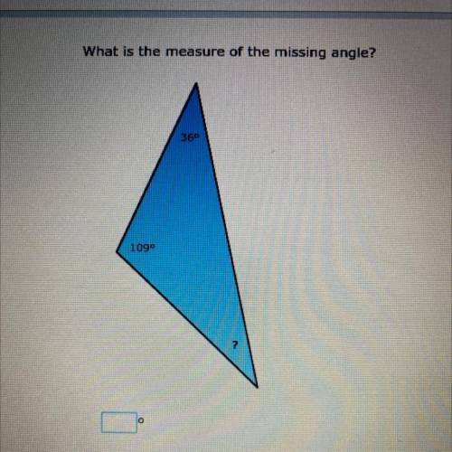 What is the measure of the missing angle?
36°
1090