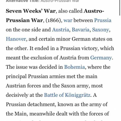 What is the seven weeks war