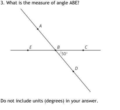 What is the measure of angle ABE?