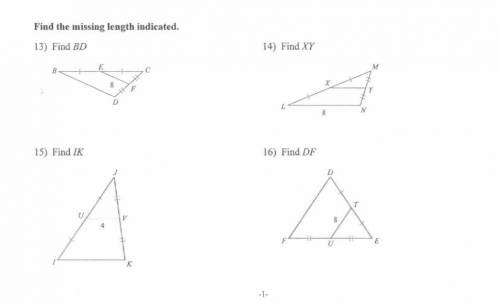 Please help me find the missing length indicated... (Triangle properties)
