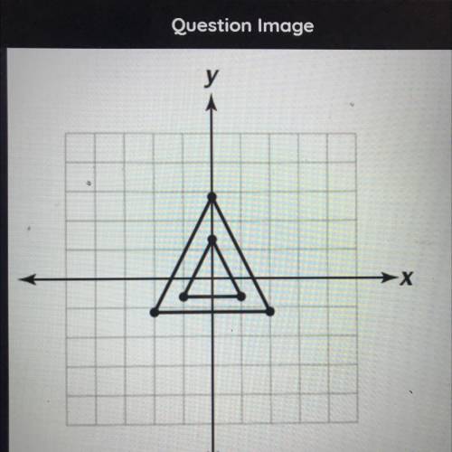 The smaller triangle is transformed to create the larger

triangle. Which of these is the scale fa