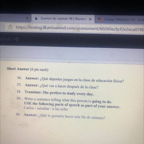 For those fluent in Spanish, please answer these questions