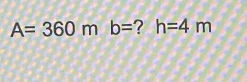 I need help please. Find the base of this. 
(The b and h mean base x height.)