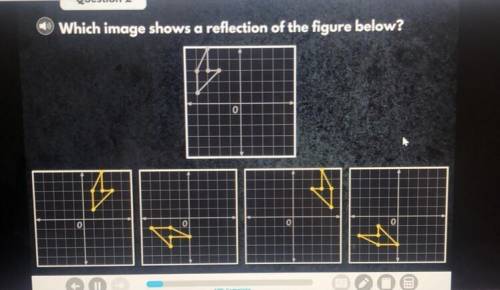 Which image shows a reflection of the figure below? quick