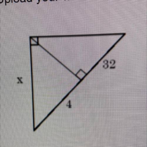Upload your work for the following problem to solve for x.