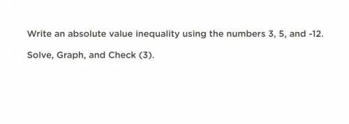 Just solve it, I can do the graphing and checking. Just solve it please and thank you very much! I