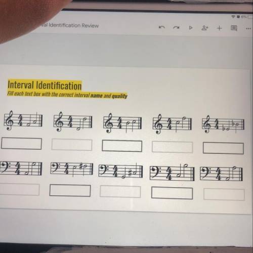 Music Theory help!!

Interval Identification
Fill each text box with the correct interval name and
