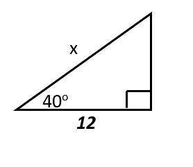 What is the length of the hypotenuse of the following triangle to the nearest whole number?