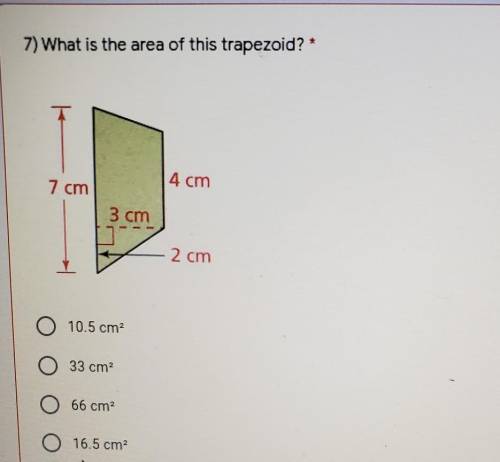 HELP!! What is the area of this trapezoid?​