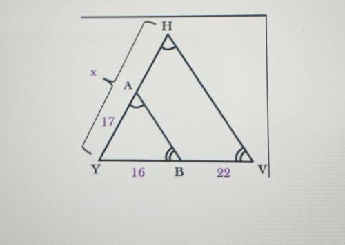 Fin the value of x inthe figure below ​