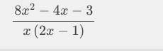 Please help solve the following problem:
Add (4x+3)/x+24/(2x2−8x)