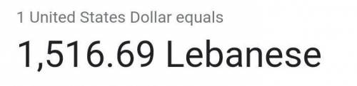 How much is 1 dollar in lebanese lera​