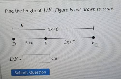 Find the lenght of DF. Figure is not drawn to scale. ​