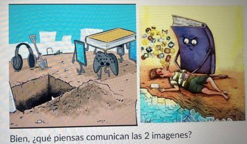 Please tell me what this 2 pictures are trying to say in Spanish pls
