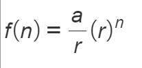 The explicit formula for a certain geometric sequence is f(n)=525(20)^n-1 . What is the exponential