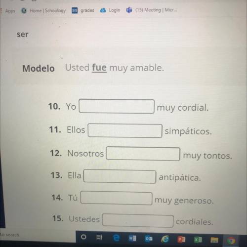 Spanish please help !
Completą las oraciones usando el pretérito de ser o ir.