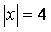 What are the possible values of x in the following expression?

A. -4
B. 0
C. 4
D. -4 and 4