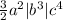 \frac{3}{2}a^{2}|b^{3}|c^{4}