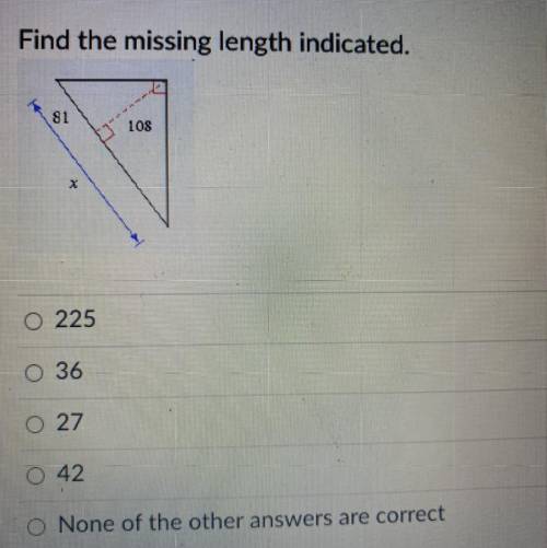 Find the missing length indicated.
Pls Help