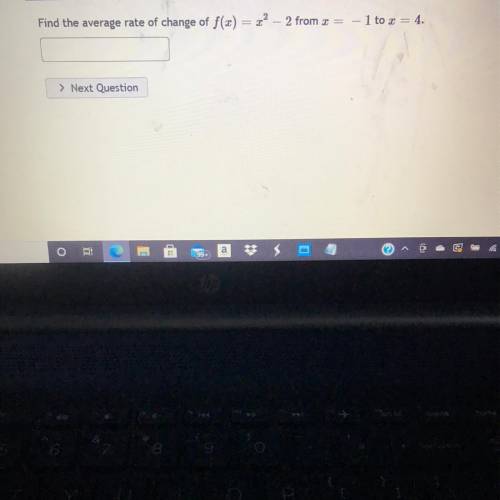 Find the average rate of change please