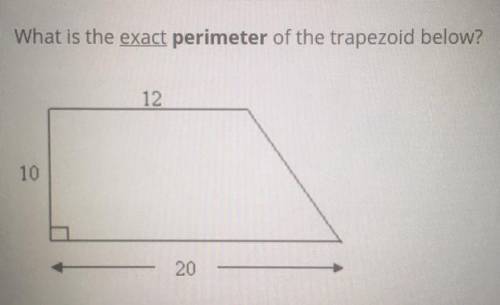 What is the exact perimeter of the trapezoid?
