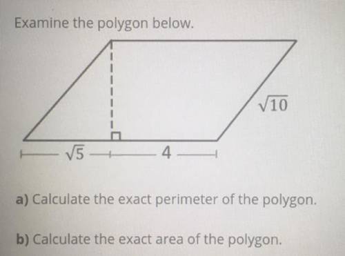 Calculate the area and perimeter of the polygon.