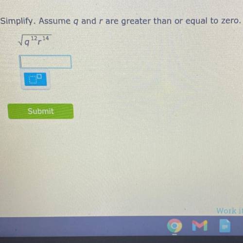 Simplify. Assume Q and R are greater than or equal to zero.