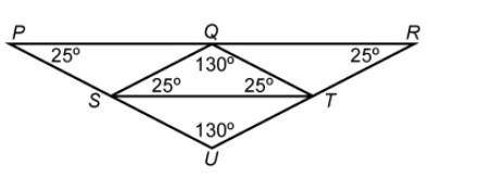 Are triangles PRU and STQ congruent?

Question 19 options:
Yes, because they have the same angle m