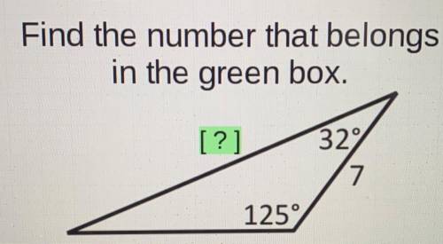 Find the number that belongs
in the green box.
