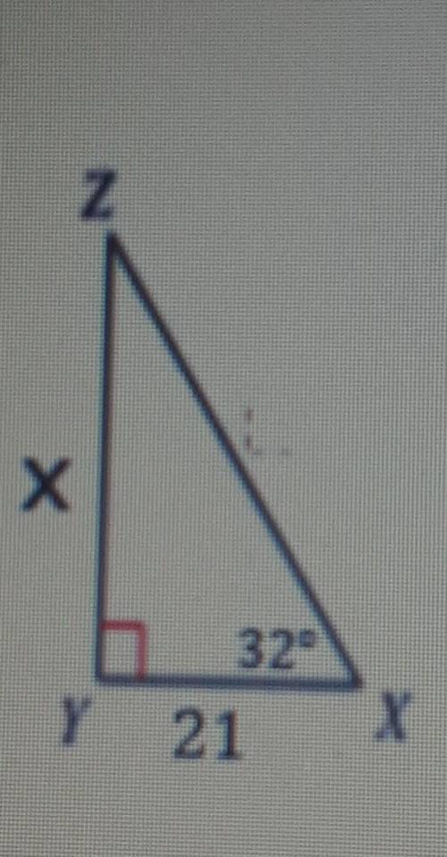 Find x using the trigonometric ratios