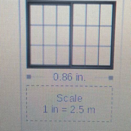 7. What is the area of the actual square window shown in
the scale drawing below?