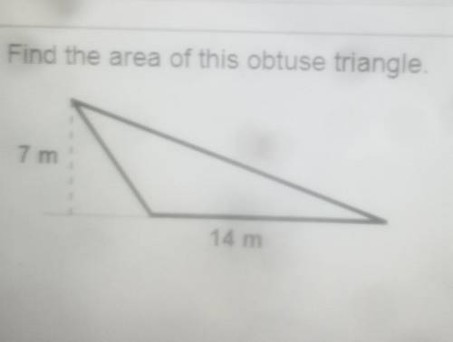 Find the area of this obtuse triangle