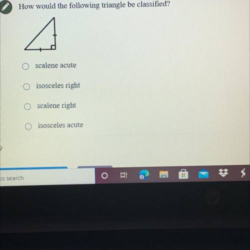 How would the triangle be classified?