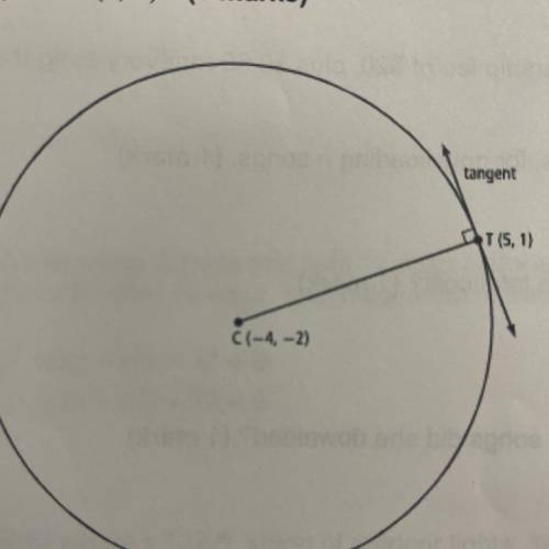Stuck on a math question

The centre of a circle is located at C(-4,-2) on a coordina
