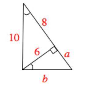 Solve for a and b

A. a=9/2,b=15/2
B. a=15/2,b=9/2
C. a=16/3,b=15/2
D. a=9/2,b=13/2