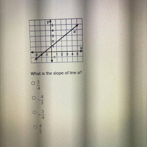 Which is the slope of line a? 3/4 -4/3 -3/4 4/3