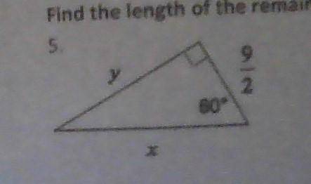 PLEASE HELP! SPECIAL RIGHT TRIANGLES