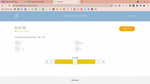 Evaluate the expression ∣10 − 3∣